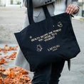 Load image into Gallery viewer, Cotton Shopper Tote - Black - lacyloulondon