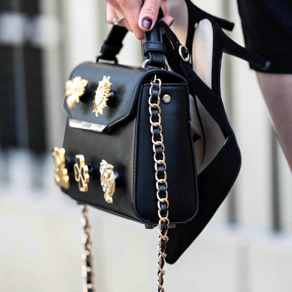 Black Weaved Strap - lacyloulondon