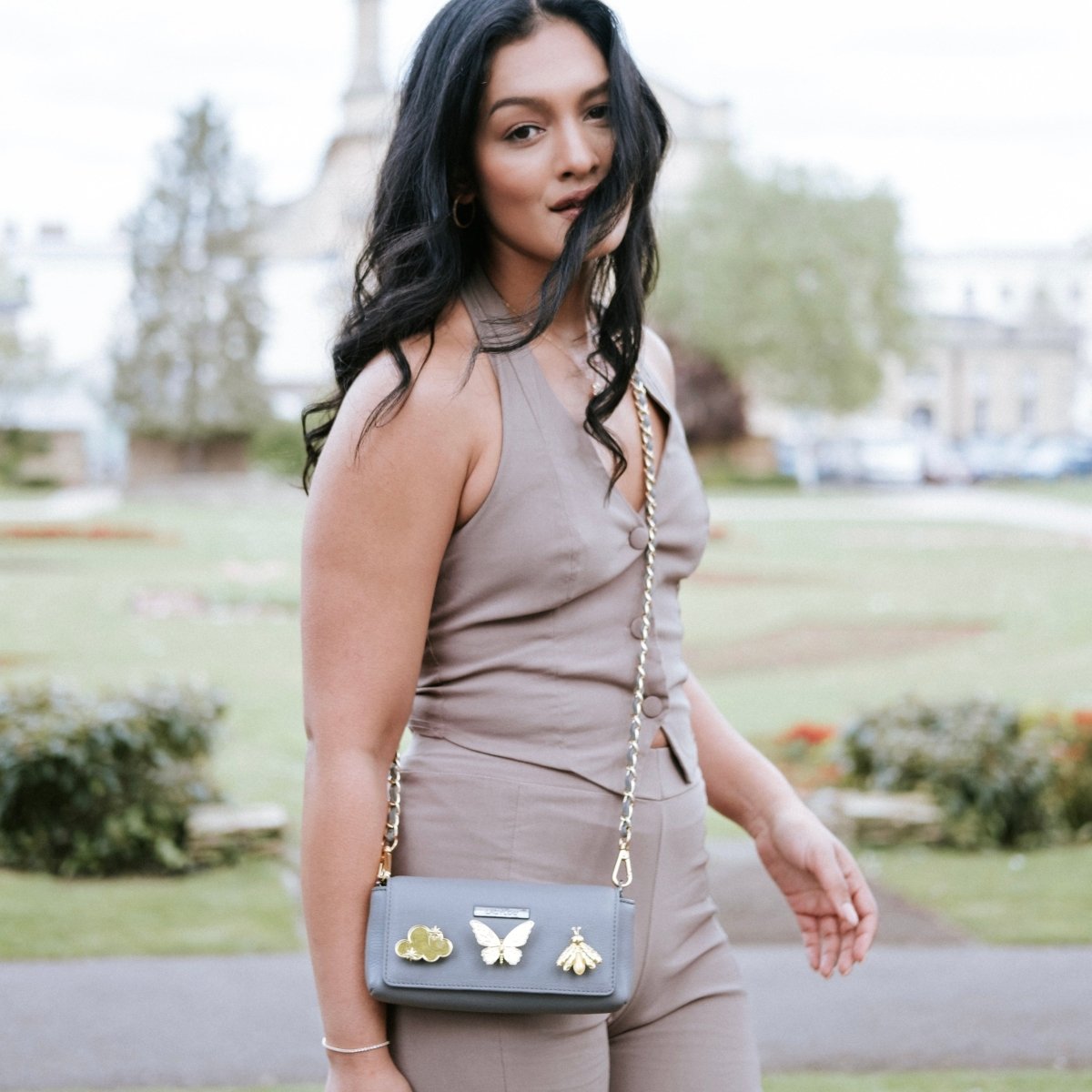 Grey Weaved Strap - lacyloulondon